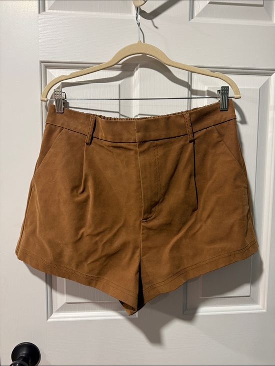 Free People Pants - Free People Roma vegan High-Waist Suede-Look Shorts in Brown